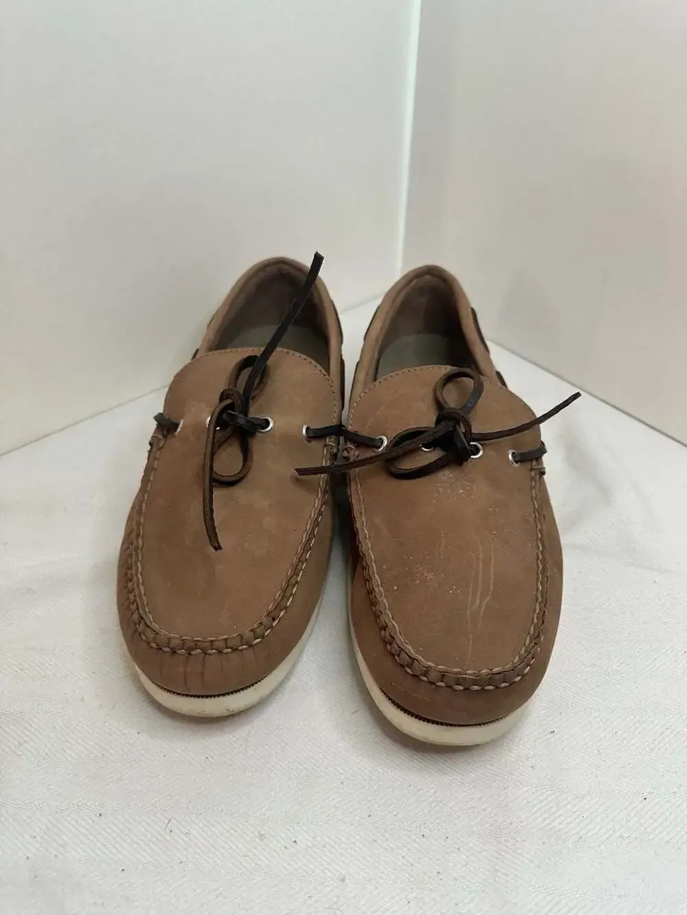 L.L. Bean Brown Leather Boat Shoes, Men's Size 12 EE